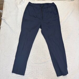 Stussy Paisley Jacquard Beach Pants Mens Large Navy Blue Elastic Waist Relaxed